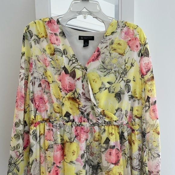 INC international concept Floral Summer Beautiful Gorges Plus size Maxi Dress 0X - Picture 3 of 5